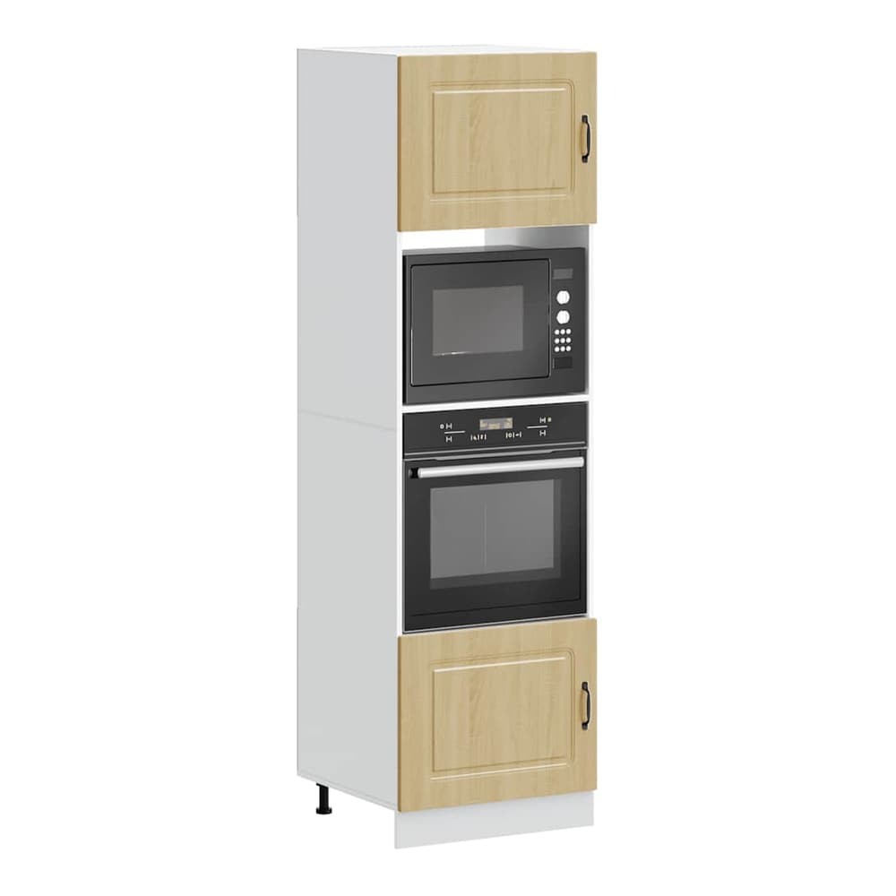 Kitchen Base Cabinet "Kalmar" Engineered Wood Sonoma Oak 1x oven cabinet 60 cm wide 207 cm high