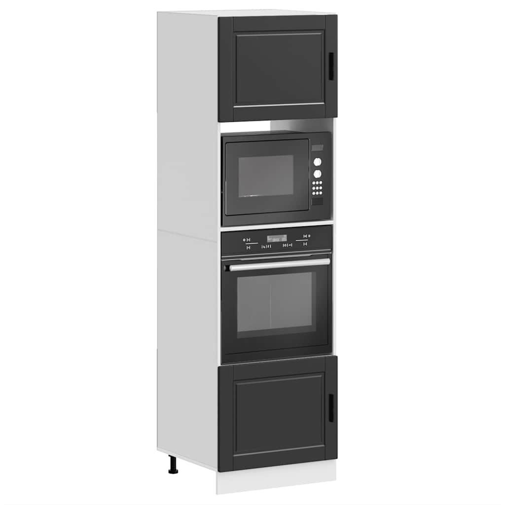 vidaXL Kitchen Base Cabinet "Porto" Engineered Wood Black