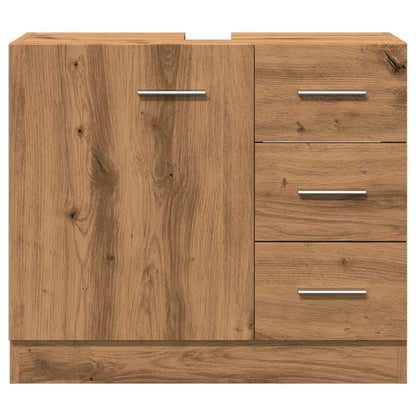 vidaXL Sink Cabinet Artisian Oak 63x30x54 cm Engineered Wood 4