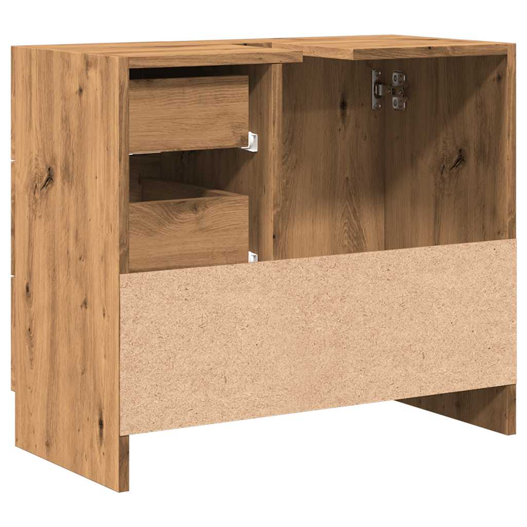 vidaXL Sink Cabinet Artisian Oak 63x30x54 cm Engineered Wood 6