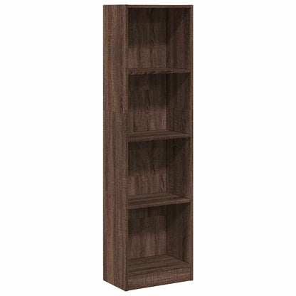 vidaXL Bookcase Brown Oak 40x24x143 cm Engineered Wood 2