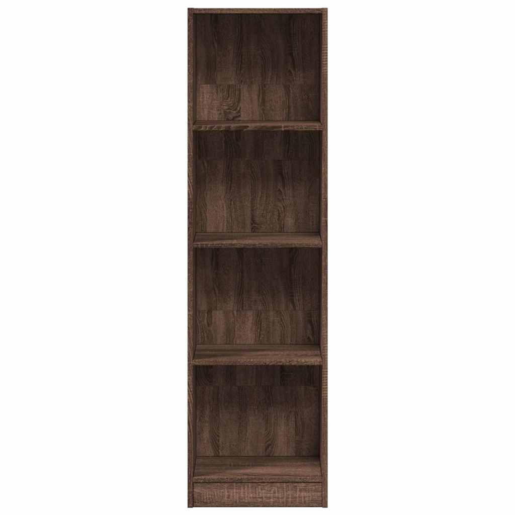 vidaXL Bookcase Brown Oak 40x24x143 cm Engineered Wood 4