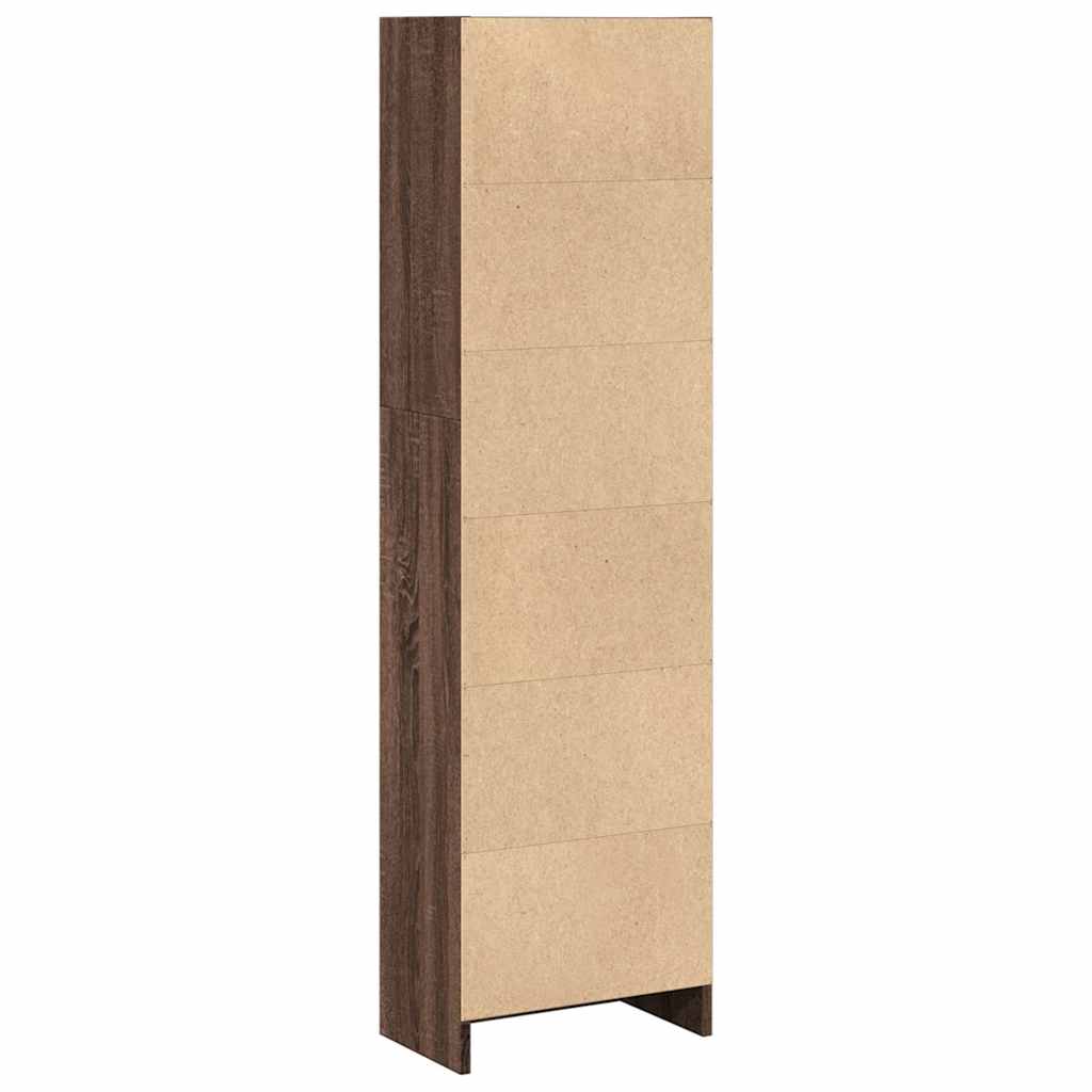 vidaXL Bookcase Brown Oak 40x24x143 cm Engineered Wood 5