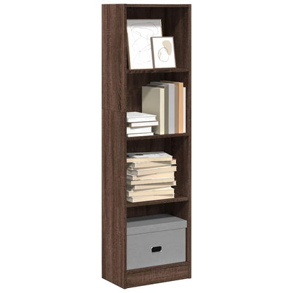 vidaXL Bookcase Brown Oak 40x24x143 cm Engineered Wood 1