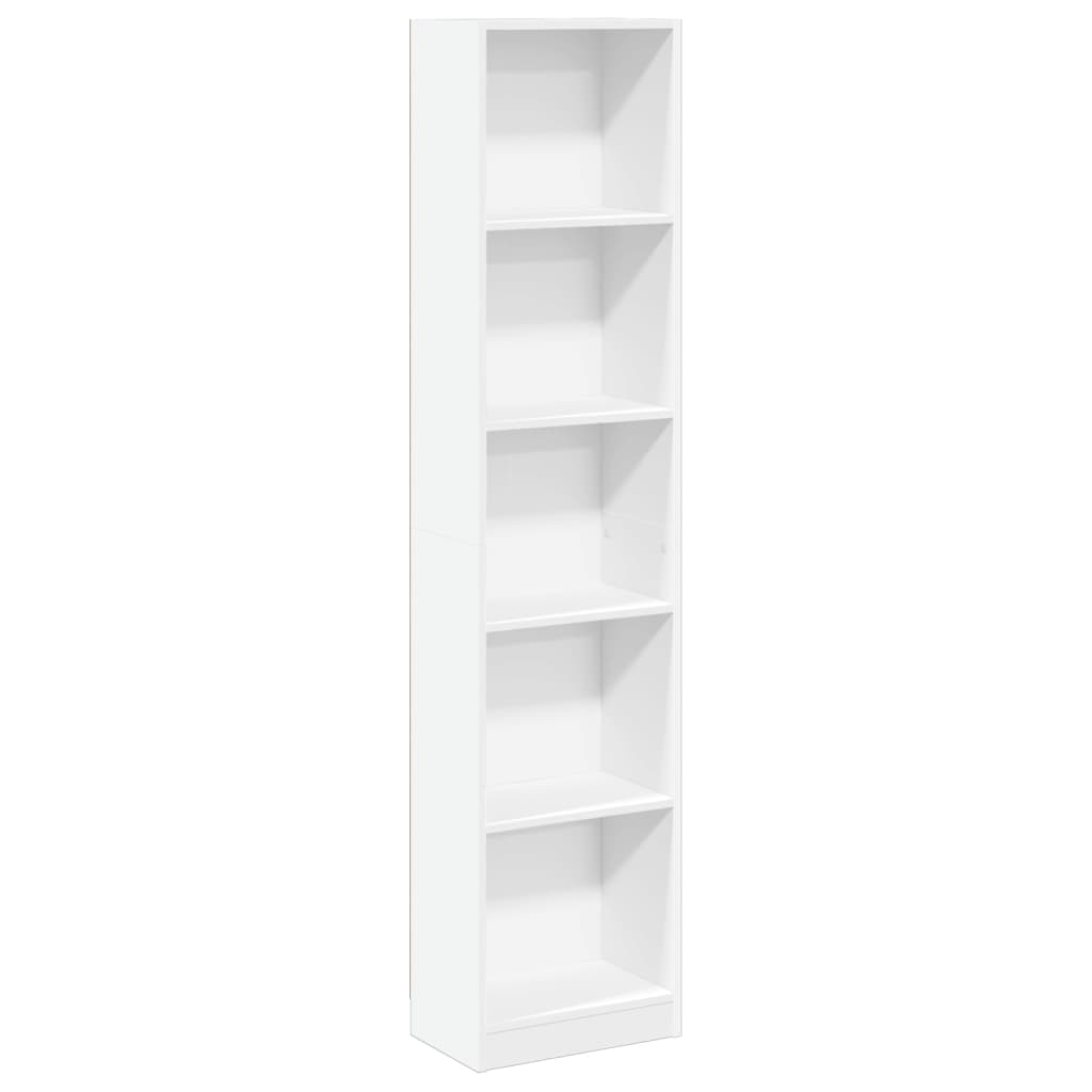 vidaXL Bookcase White 40x24x176 cm Engineered Wood 2