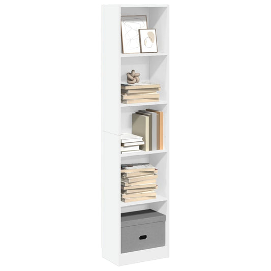 vidaXL Bookcase White 40x24x176 cm Engineered Wood 1