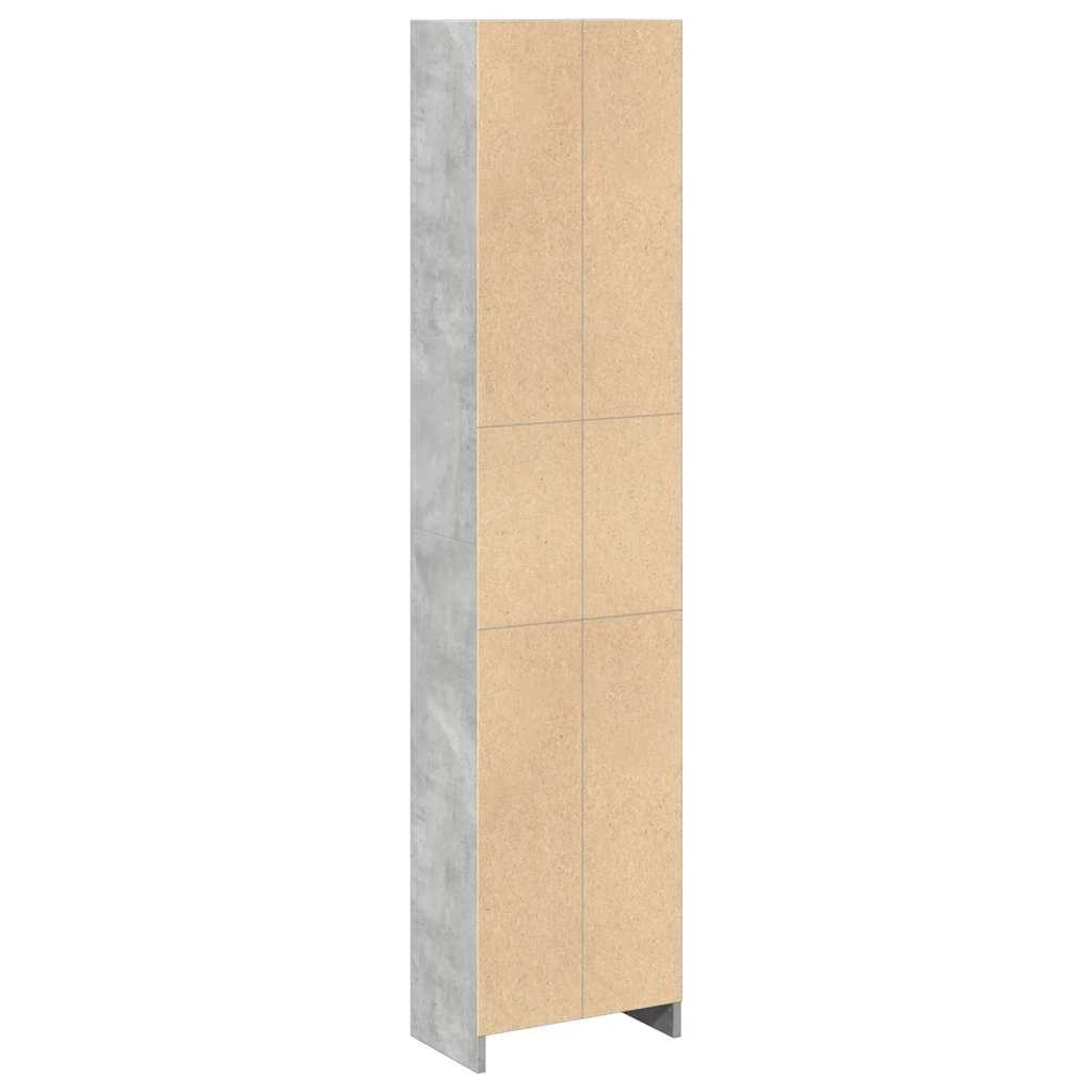 vidaXL Bookcase Concrete Grey 40x24x176 cm Engineered Wood 5