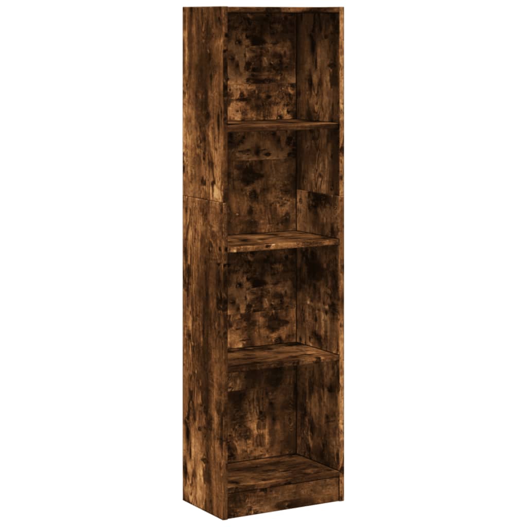 vidaXL Bookcase Smoked Oak 40x24x176 cm Engineered Wood 2
