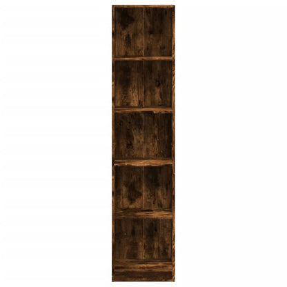 vidaXL Bookcase Smoked Oak 40x24x176 cm Engineered Wood 4