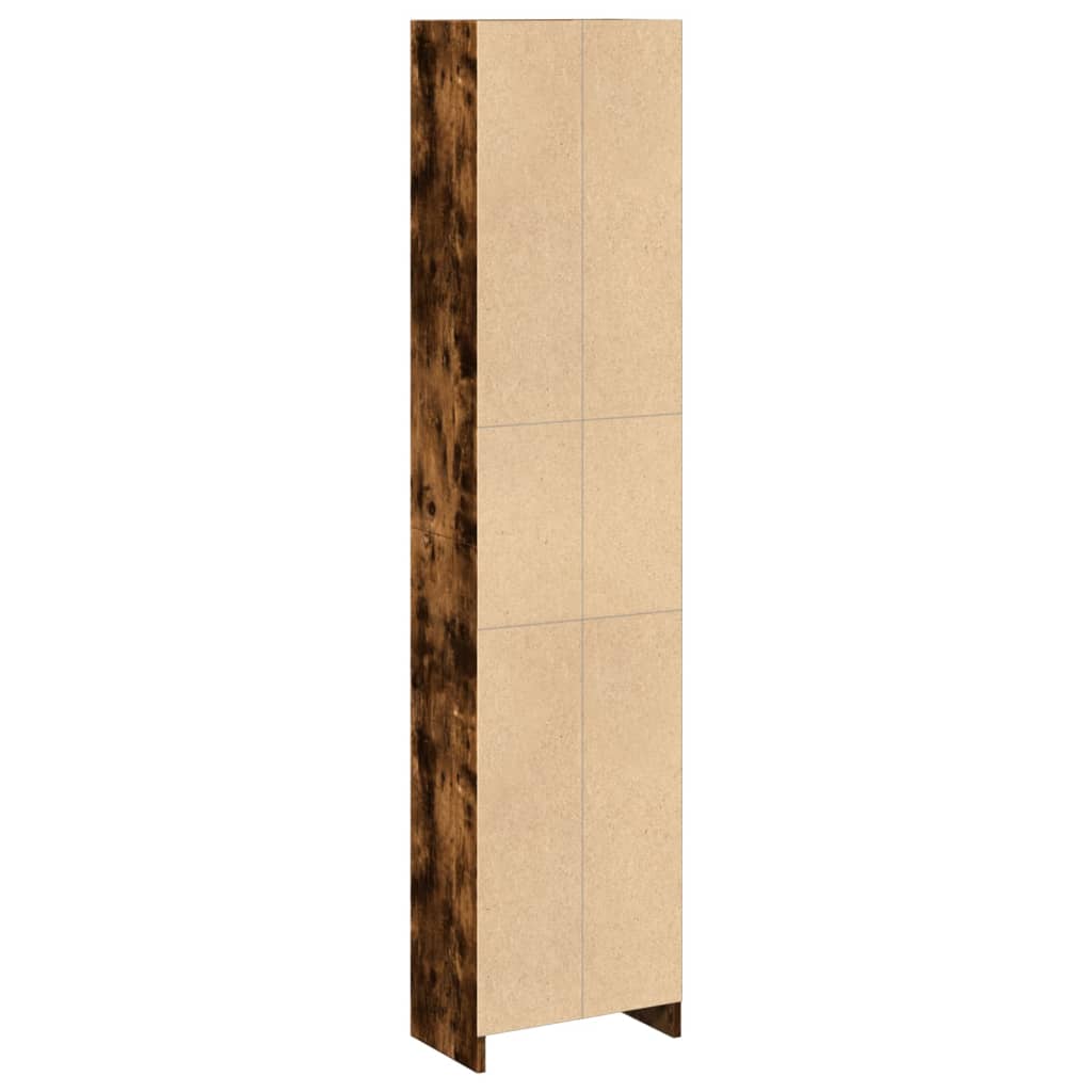 vidaXL Bookcase Smoked Oak 40x24x176 cm Engineered Wood 5