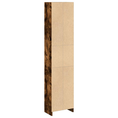 vidaXL Bookcase Smoked Oak 40x24x176 cm Engineered Wood 5