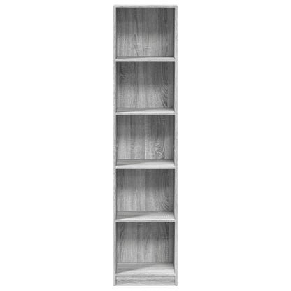 vidaXL Bookcase Grey Sonoma 40x24x176 cm Engineered Wood 4