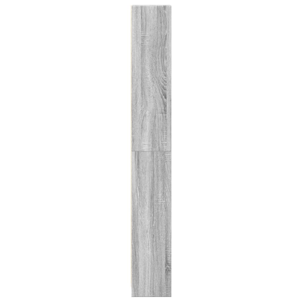 vidaXL Bookcase Grey Sonoma 40x24x176 cm Engineered Wood 6