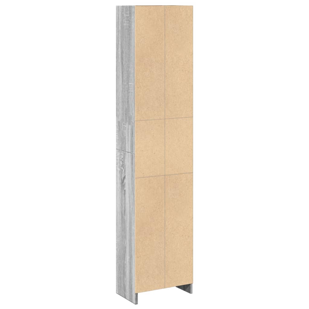 vidaXL Bookcase Grey Sonoma 40x24x176 cm Engineered Wood 5