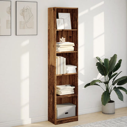 vidaXL Bookcase Old Wood 40x24x176 cm Engineered Wood 3