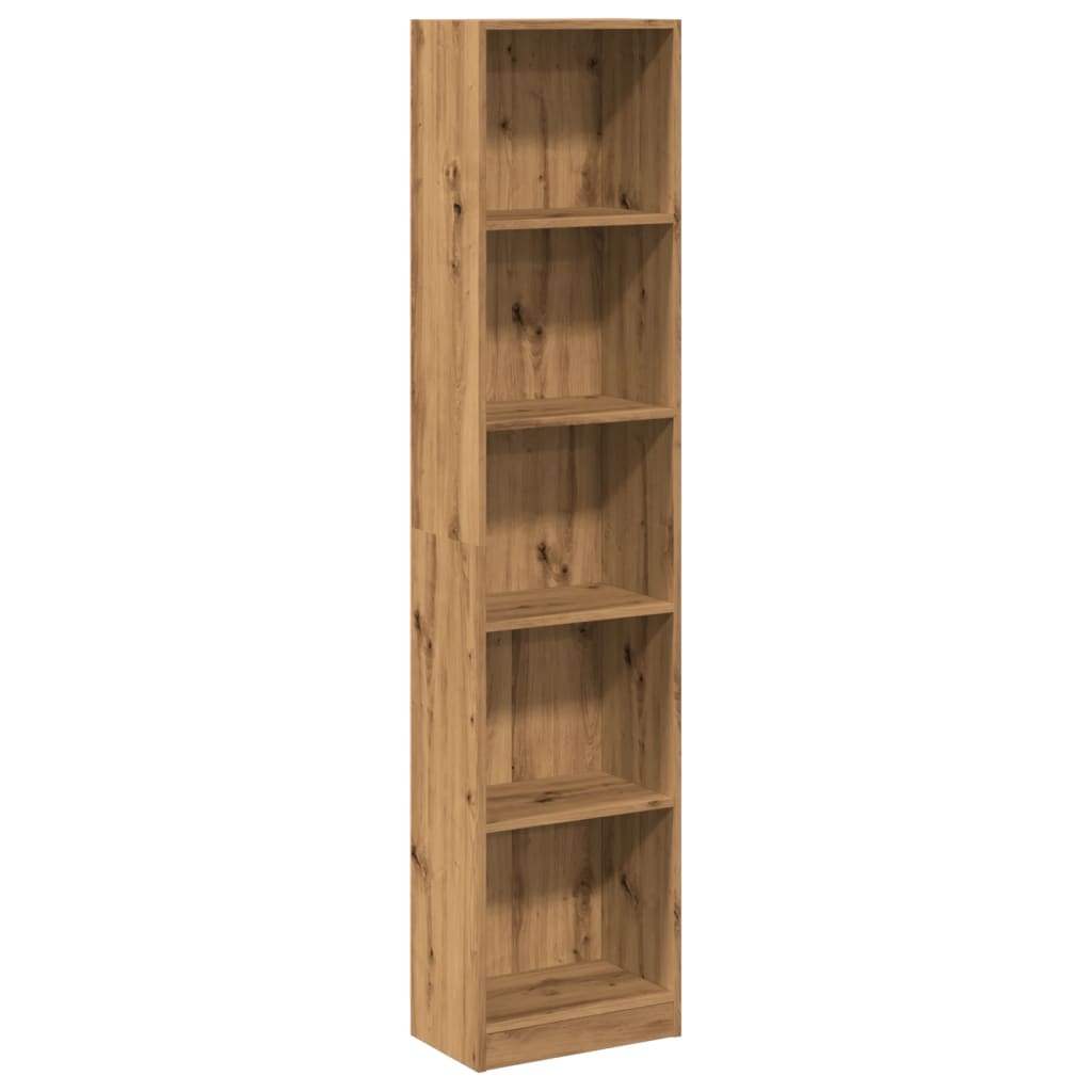 vidaXL Bookcase Artisian Oak 40x24x176 cm Engineered Wood 2