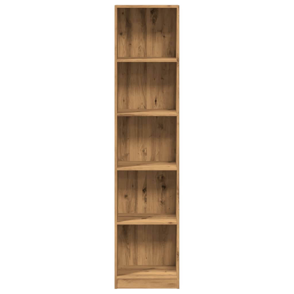 vidaXL Bookcase Artisian Oak 40x24x176 cm Engineered Wood 4
