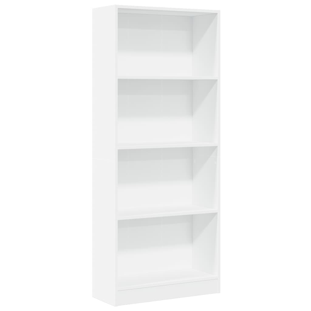 vidaXL Bookcase White 60x24x143 cm Engineered Wood 2