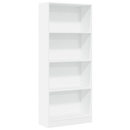 vidaXL Bookcase White 60x24x143 cm Engineered Wood 2