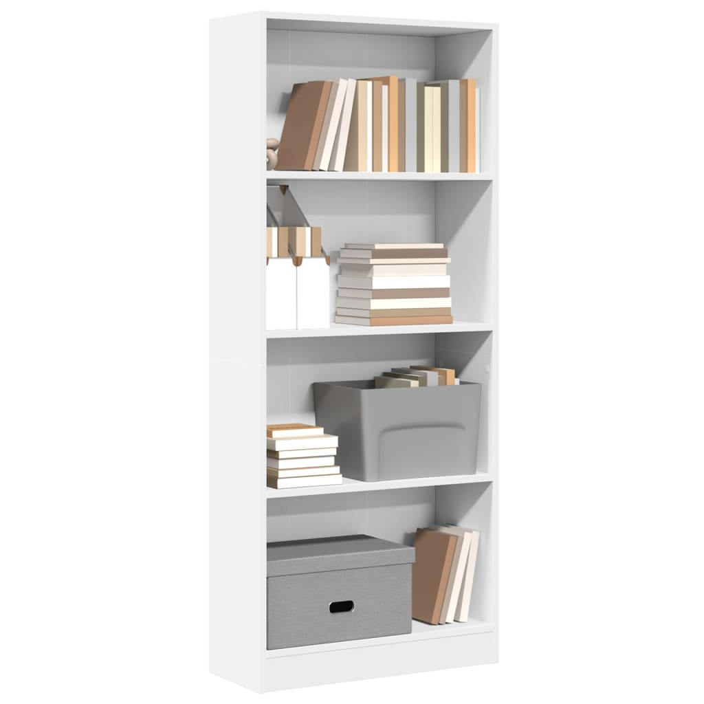 vidaXL Bookcase White 60x24x143 cm Engineered Wood 1