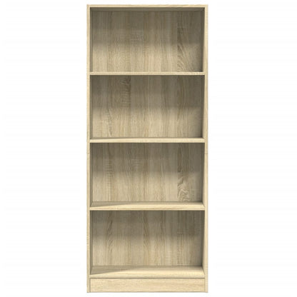 vidaXL Bookcase Sonoma Oak 60x24x143 cm Engineered Wood 4
