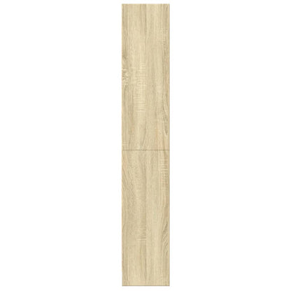 vidaXL Bookcase Sonoma Oak 60x24x143 cm Engineered Wood 6