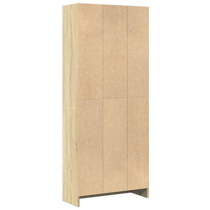 vidaXL Bookcase Sonoma Oak 60x24x143 cm Engineered Wood 5