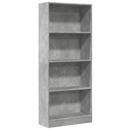 vidaXL Bookcase Concrete Grey 60x24x143 cm Engineered Wood 2