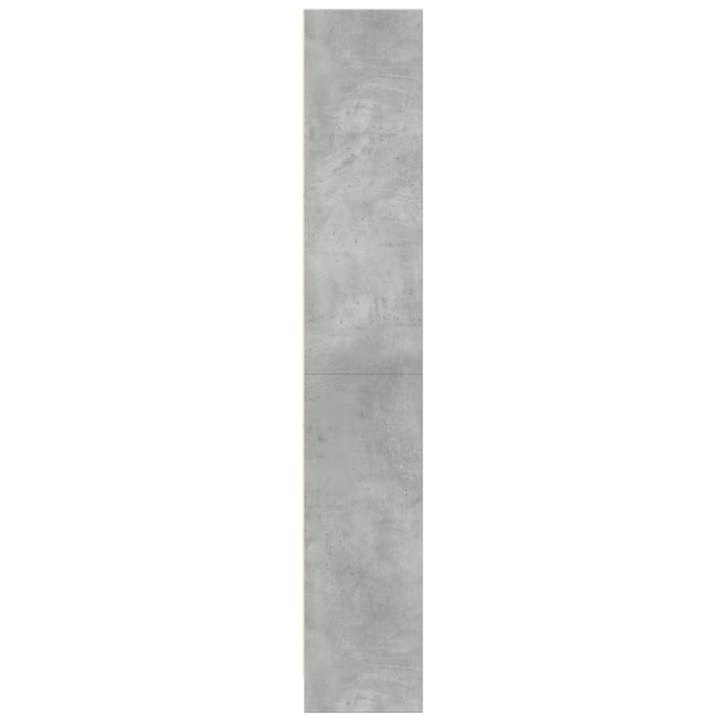 vidaXL Bookcase Concrete Grey 60x24x143 cm Engineered Wood 6