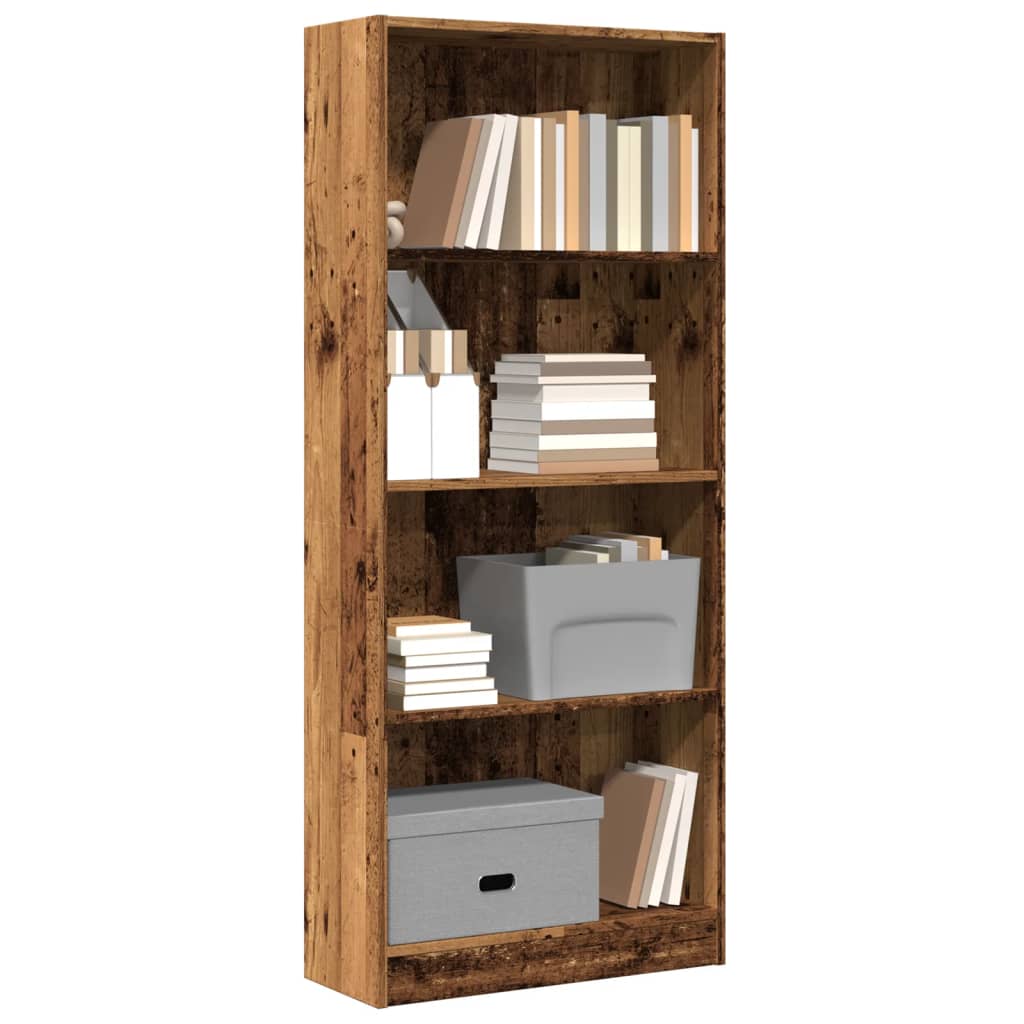 vidaXL Bookcase Old Wood 60x24x143 cm Engineered Wood 1