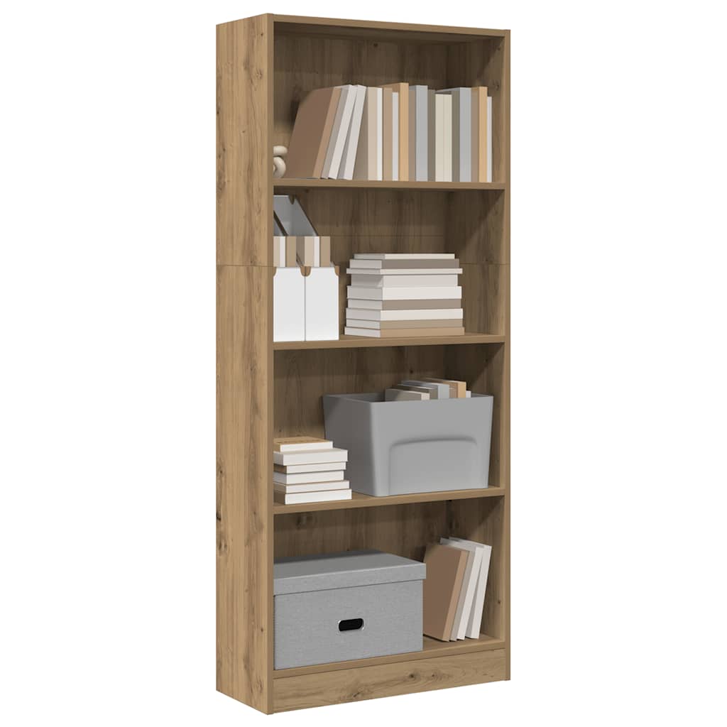 vidaXL Bookcase Artisian Oak 60x24x143 cm Engineered Wood 3