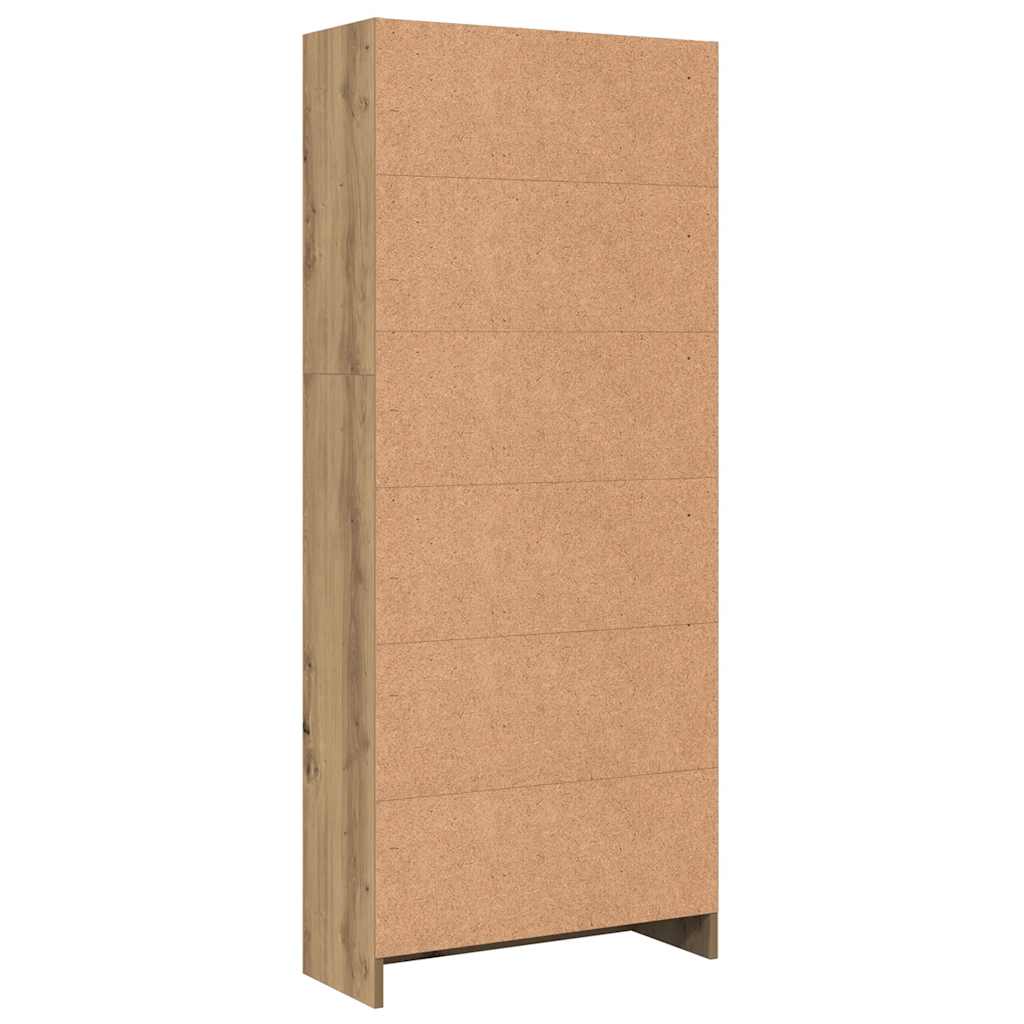 vidaXL Bookcase Artisian Oak 60x24x143 cm Engineered Wood 5
