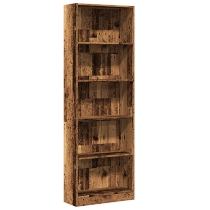 vidaXL Bookcase Old Wood 60x24x176 cm Engineered Wood 2