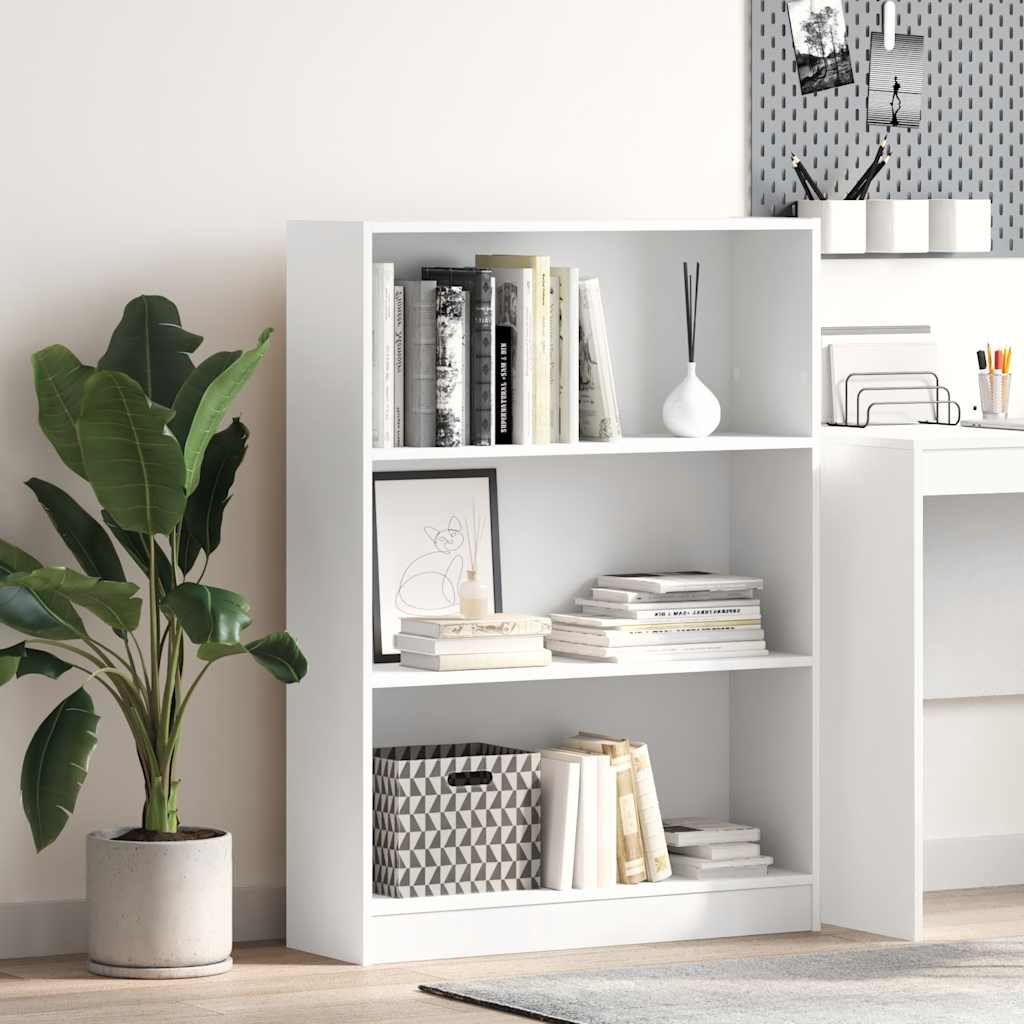 vidaXL Bookcase White 80x24x109 cm Engineered Wood 1