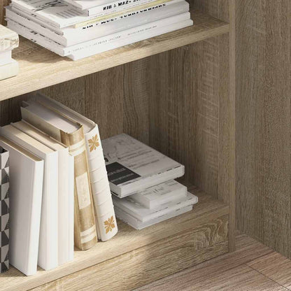 vidaXL Bookcase Sonoma Oak 80x24x109 cm Engineered Wood 3