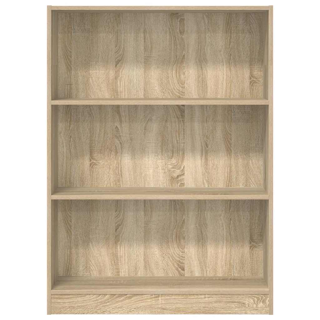 vidaXL Bookcase Sonoma Oak 80x24x109 cm Engineered Wood 4