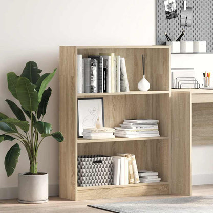 vidaXL Bookcase Sonoma Oak 80x24x109 cm Engineered Wood 1
