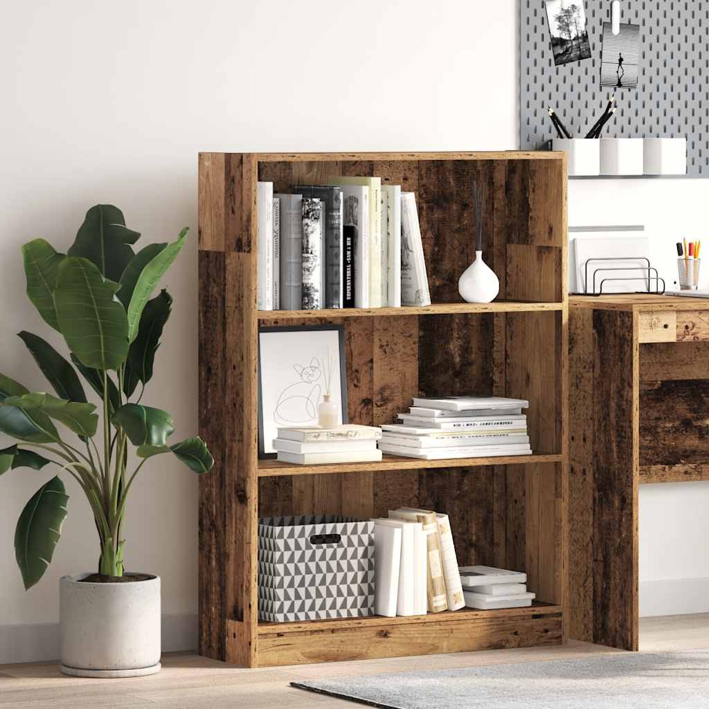 vidaXL Bookcase Old Wood 80x24x109 cm Engineered Wood 1