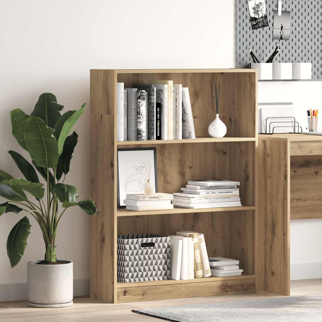 vidaXL Bookcase Artisian Oak 80x24x109 cm Engineered Wood 1