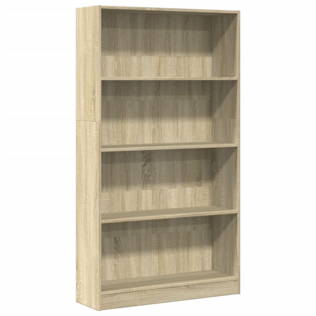 vidaXL Bookcase Sonoma Oak 80x24x143 cm Engineered Wood 2