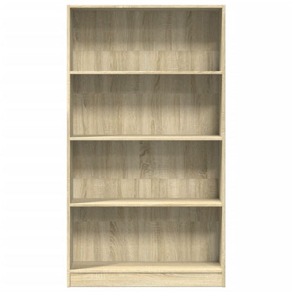 vidaXL Bookcase Sonoma Oak 80x24x143 cm Engineered Wood 4