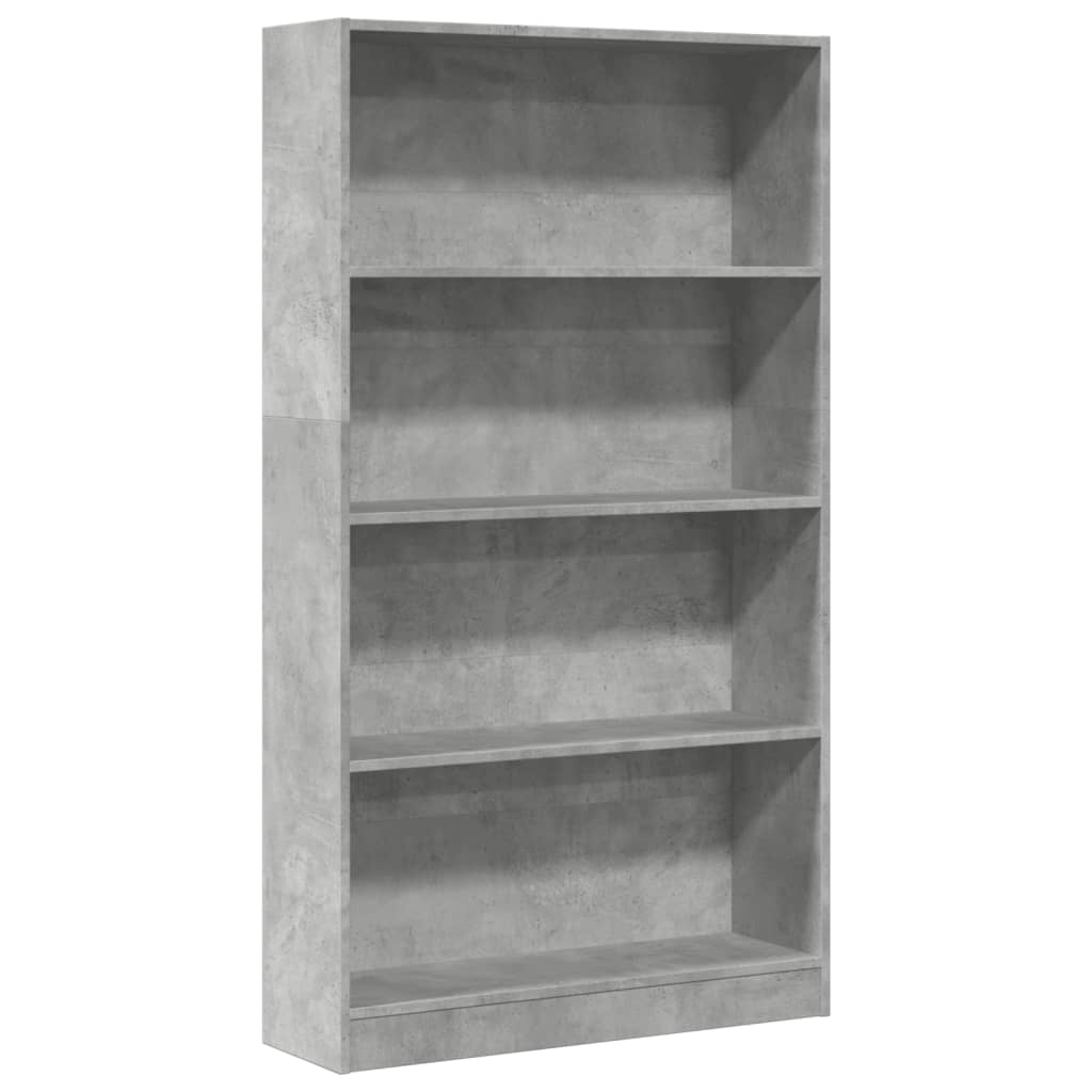 vidaXL Bookcase Concrete Grey 80x24x143 cm Engineered Wood 2