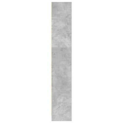vidaXL Bookcase Concrete Grey 80x24x143 cm Engineered Wood 6