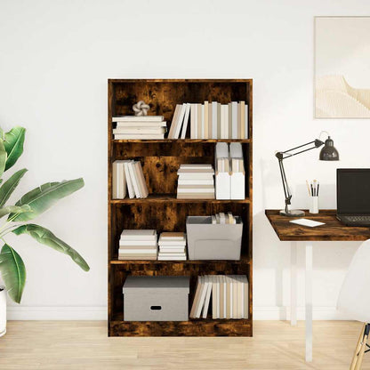 vidaXL Bookcase Smoked Oak 80x24x143 cm Engineered Wood 3