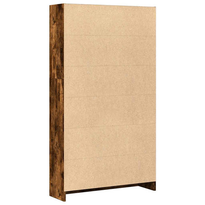 vidaXL Bookcase Smoked Oak 80x24x143 cm Engineered Wood 5