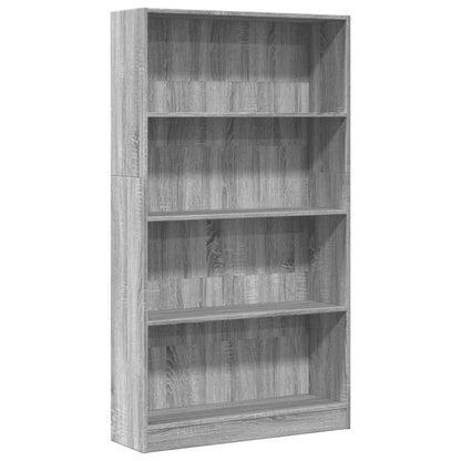 vidaXL Bookcase Grey Sonoma 80x24x143 cm Engineered Wood 2