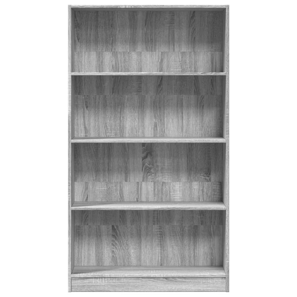vidaXL Bookcase Grey Sonoma 80x24x143 cm Engineered Wood 4
