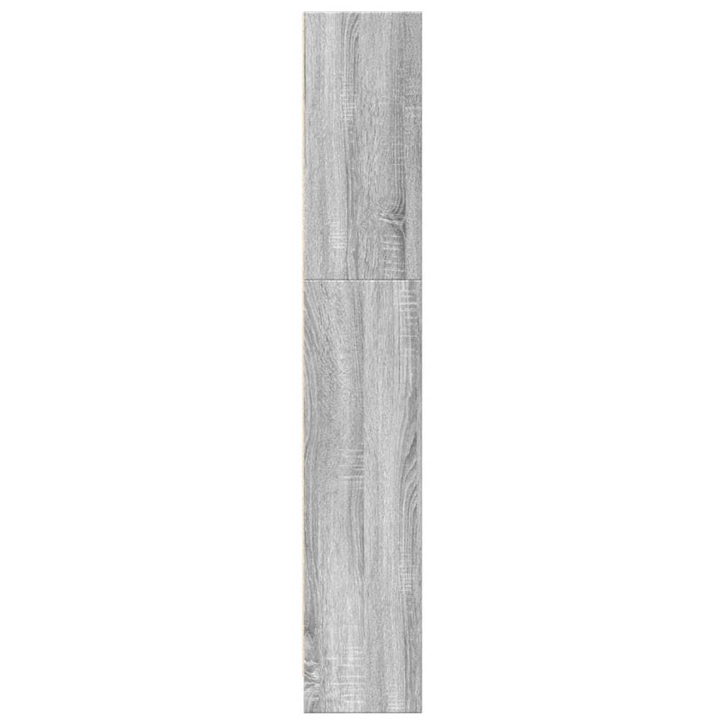 vidaXL Bookcase Grey Sonoma 80x24x143 cm Engineered Wood 6