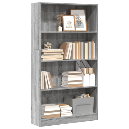 vidaXL Bookcase Grey Sonoma 80x24x143 cm Engineered Wood 1