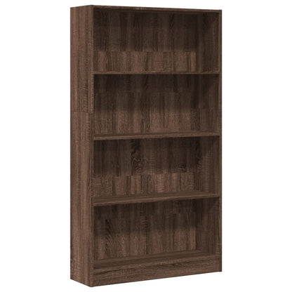 vidaXL Bookcase Brown Oak 80x24x143 cm Engineered Wood 2